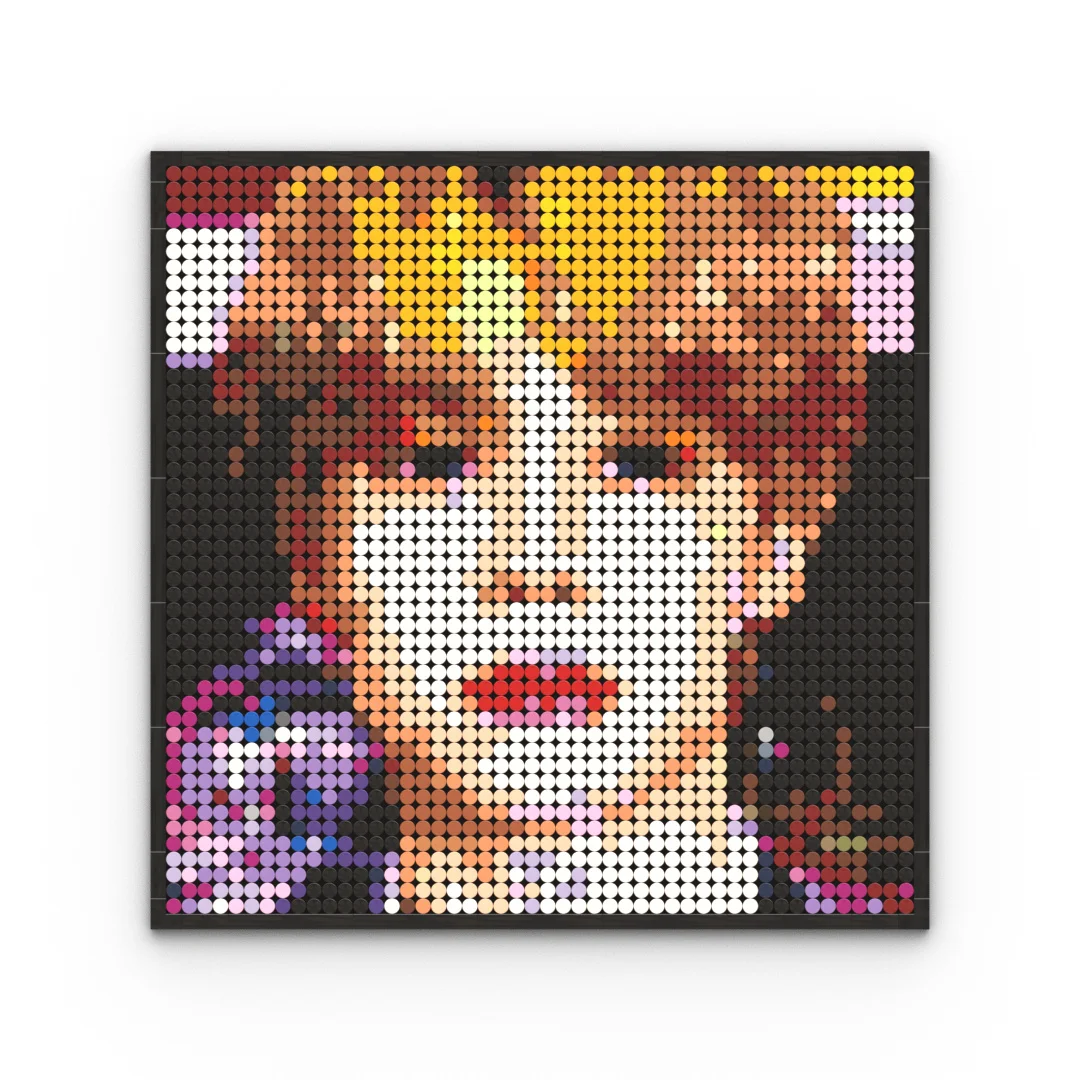 DIY Pixel Art Mosaic Building Blocks Pop Star Portrait Wall Decor Compatible with Major Brands Unique Gift Concert Goers Music
