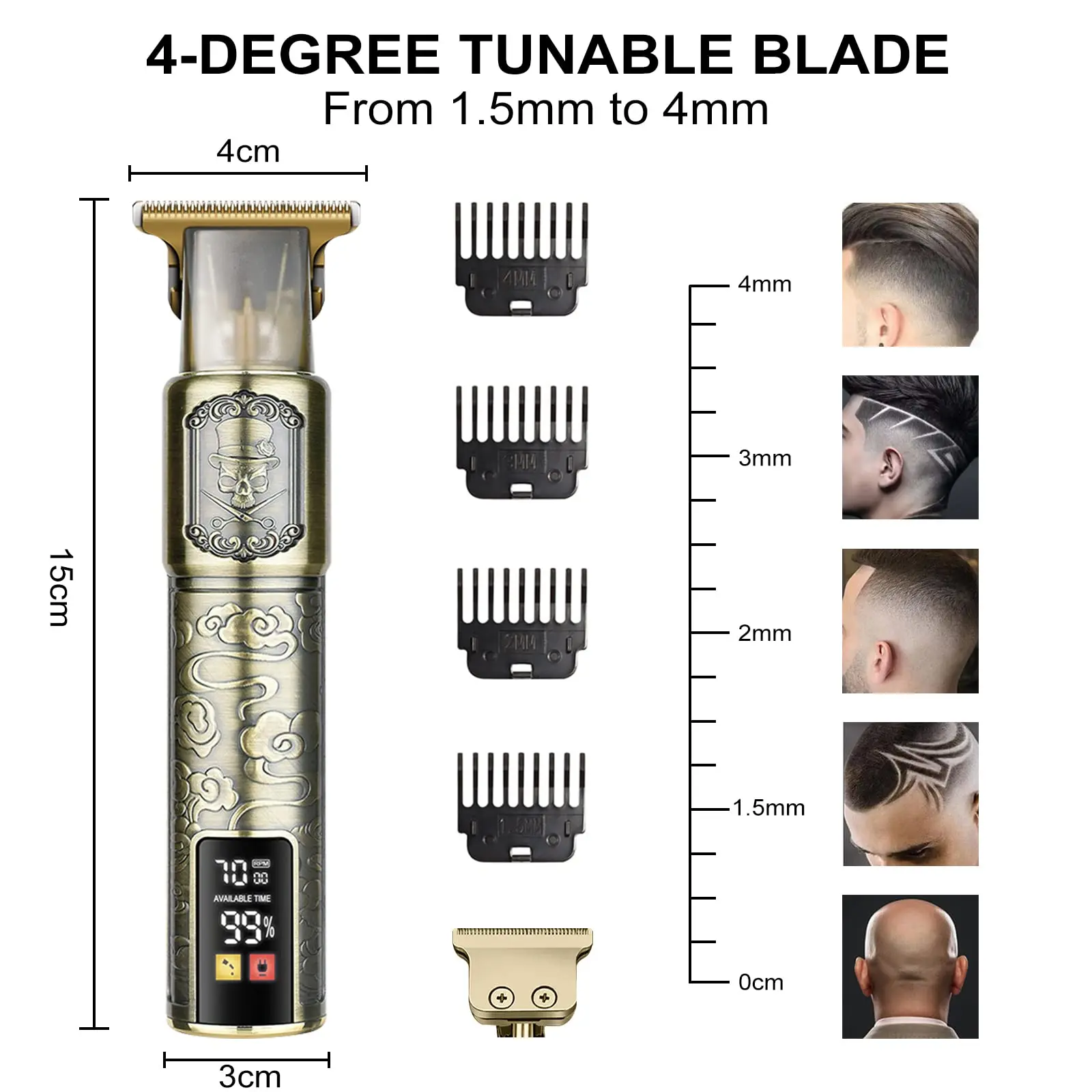 Professional Electric Mens Hair Clippers Shaver Trimmers Machine Cordless Beard