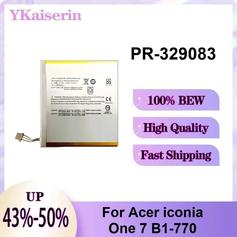 Tablet Battery PR-329083 AP14E8K PR-279594N ( 6LINE ) For Acer Iconia One 10 7 B1-730 B1-750 B1-770 2700-6100mAh