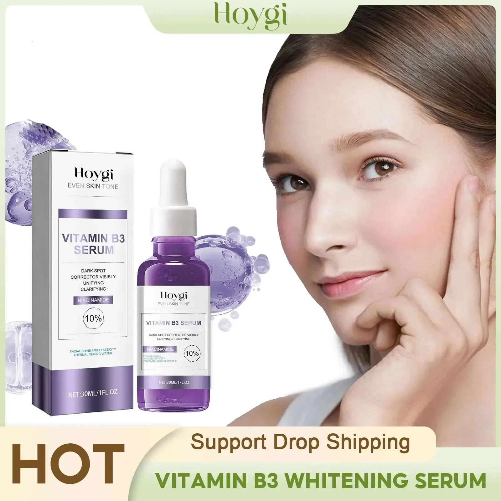 Anti Wrinkle Facial Serum Dark Spots Removal Anti Aging Fade Acne Marks Smooth Fine Lines Firming Vitamin B3 Whitening Essence