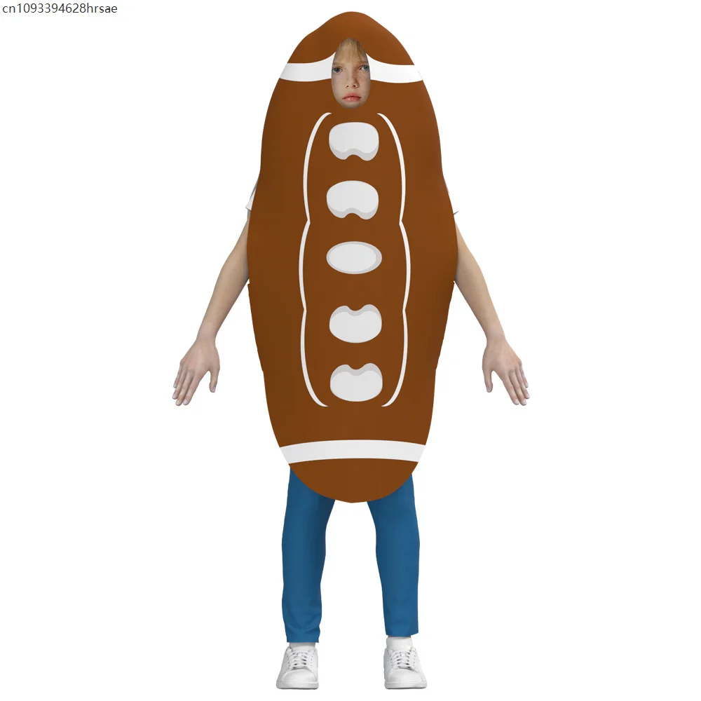 

Funny Sports Rugby Ball Cosplay Unisex Boys Girls Football Player Fancy Dress Costumes Halloween American Football Kids Costume