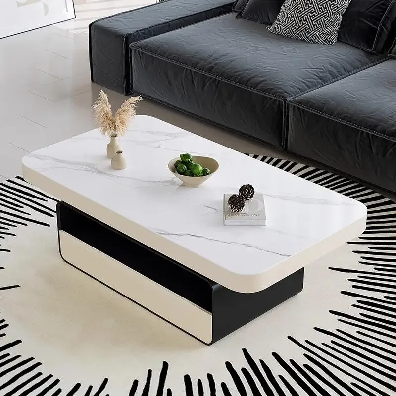 Modern Luxury Coffee Table Rectangle Organizer Drawer Nordic Trendy Coffee Table Premium Beauty Table De Salon Home Furniture