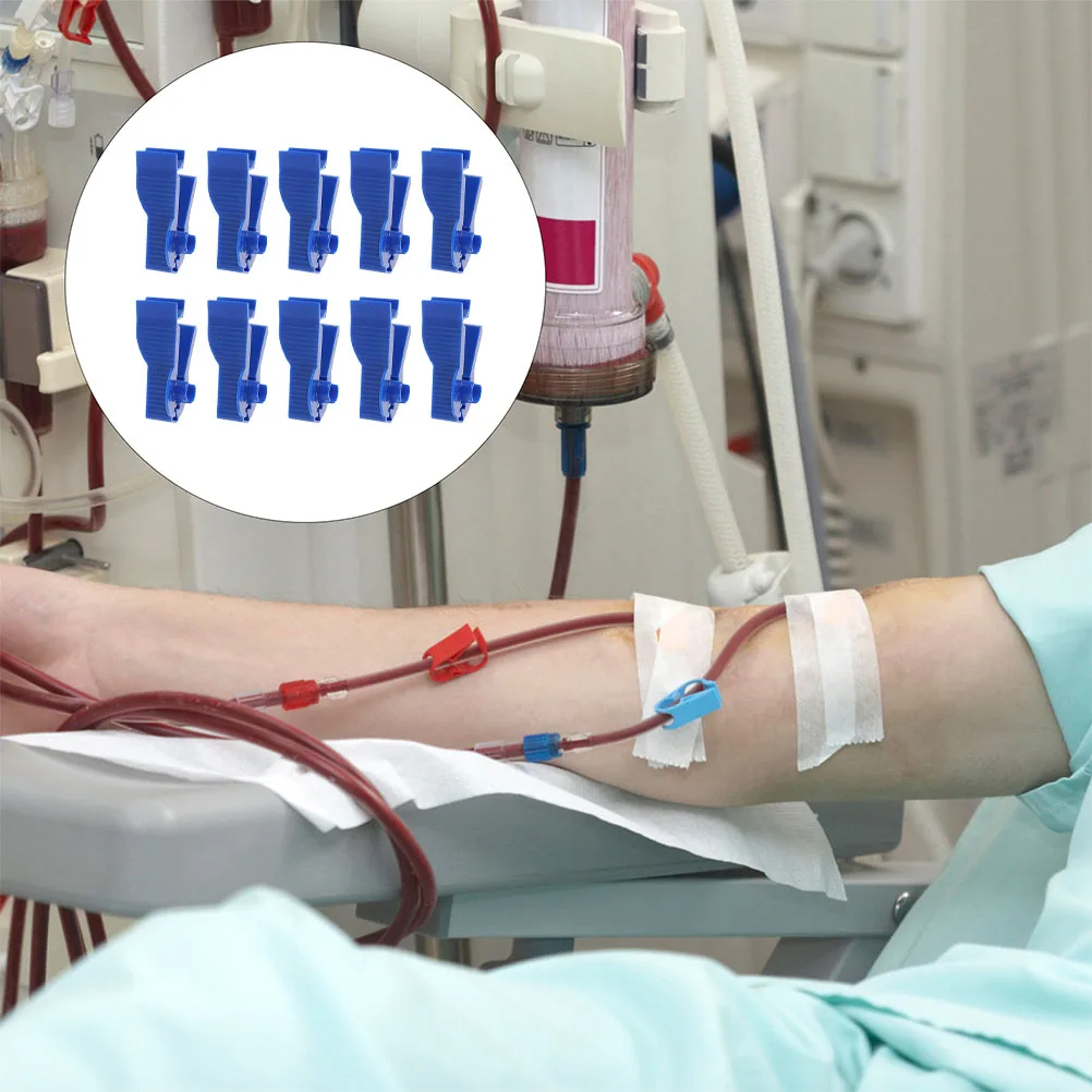 

10pcs Professional Peritoneal Flow Control Clamps Abs Material Non-Slip Use Tubing Clamps Peritoneal