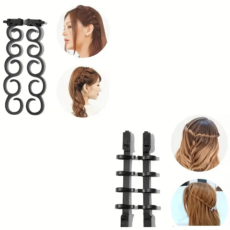 Juego de Herramientas para trenzar el cabello, Set de 6 piezas para crear trenzas de ciempiés, cascada y espina de pescado sin esfuerzo, estilo DIY