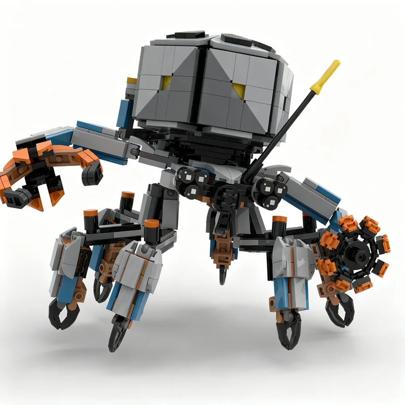NEW 746PCS MOC Game Series Shell Walker Model Technology DIY Creative Assembly Building Blocks Display Birthday Gift Decor Set