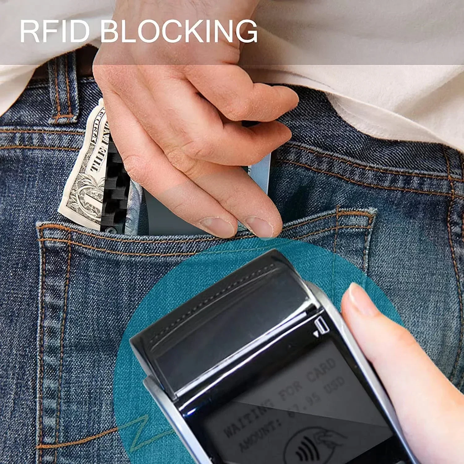Rfid Metall Kreditkarte Halter Brieftaschen Männer Frauen Dünne Dünne Mini Bank Karteninhaber Fall Brieftasche Männliche Geld Taschen für Männer 2022 – Detail 2
