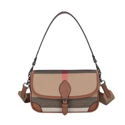 Modna designerski płócienny + torby damskie PU luksusowa torba w kratę skórzana torebka torba Crossbody damskie torebki na ramię kopertówka