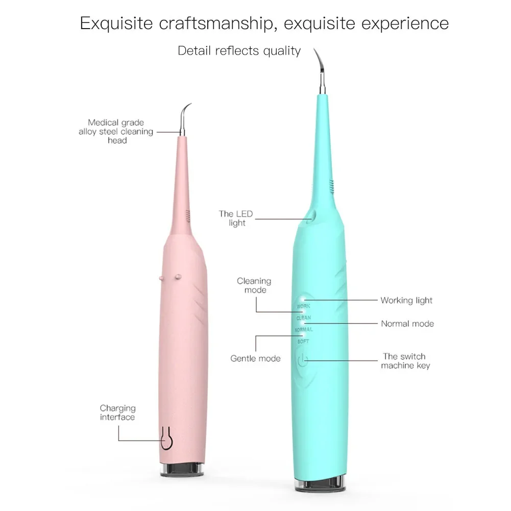 

Portable Electric Sonic Dental Teeth Scaler 3 Modes Home Oral Irrigator Tooth Calculus Tartar Remover Oral Hygiene Care Cleaner