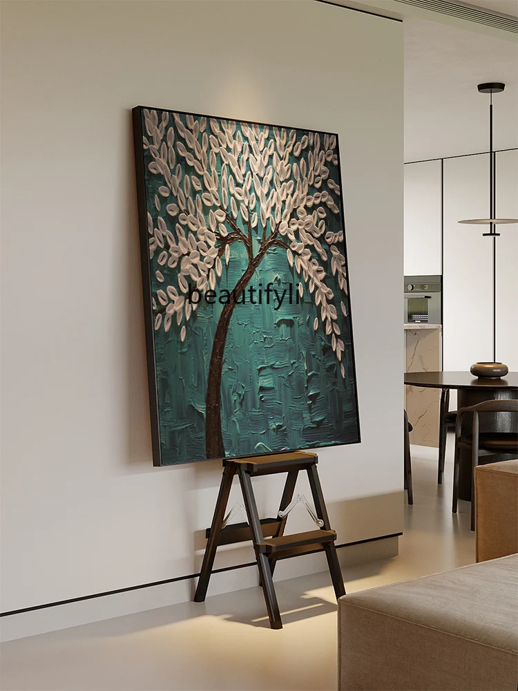 Modern abstract three-dimensional high-level hand-painted oil painting, decorative painting of entrance corridor