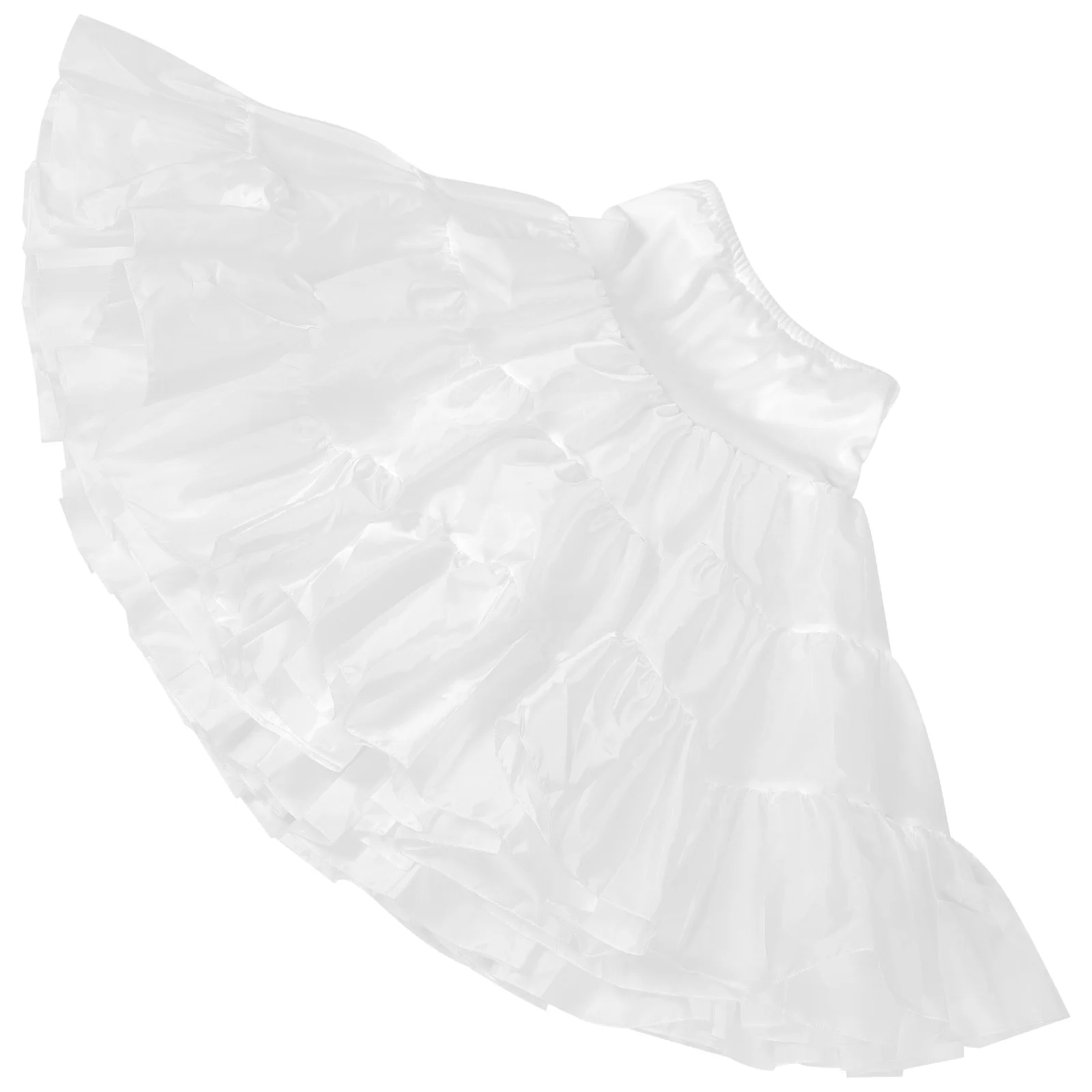 

Petticoat Wedding Women Adjustable Waist Long Skirt Support Floor Length Bridal Dress Accessories White