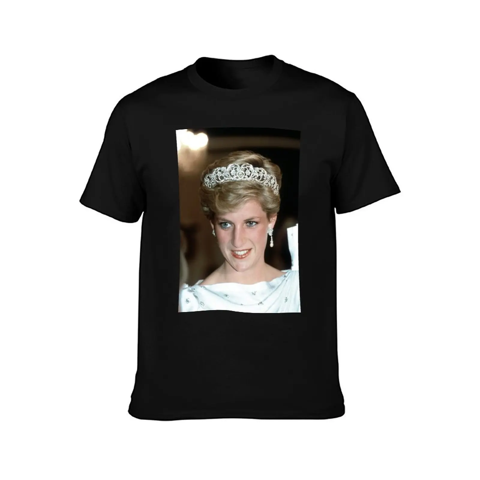 HRH Princess Diana T-Shirt, Summer Casual Cotton Tee, Oversized Streetwear Tops, Vintage Graphic Print, Loose Fit Short Sleeve