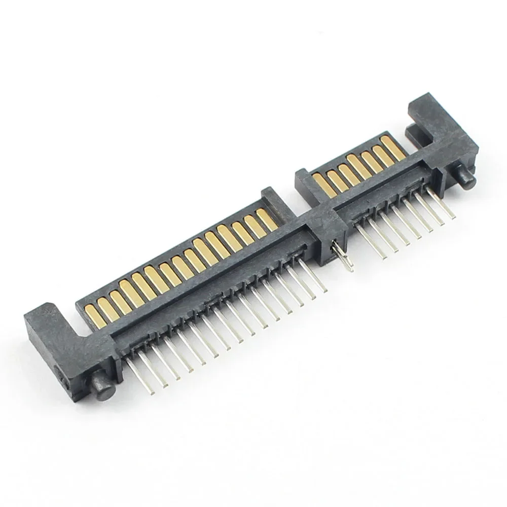 50pcs SATA 7+15 22 Pin Straight Male Interface Socket Connector Port For Hard Drive HDD 22P