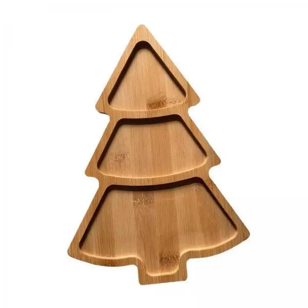 Christmas Tree Serving Tray Festive Decorative Platter Holiday Tableware Tray for Christmas Dinner Decor