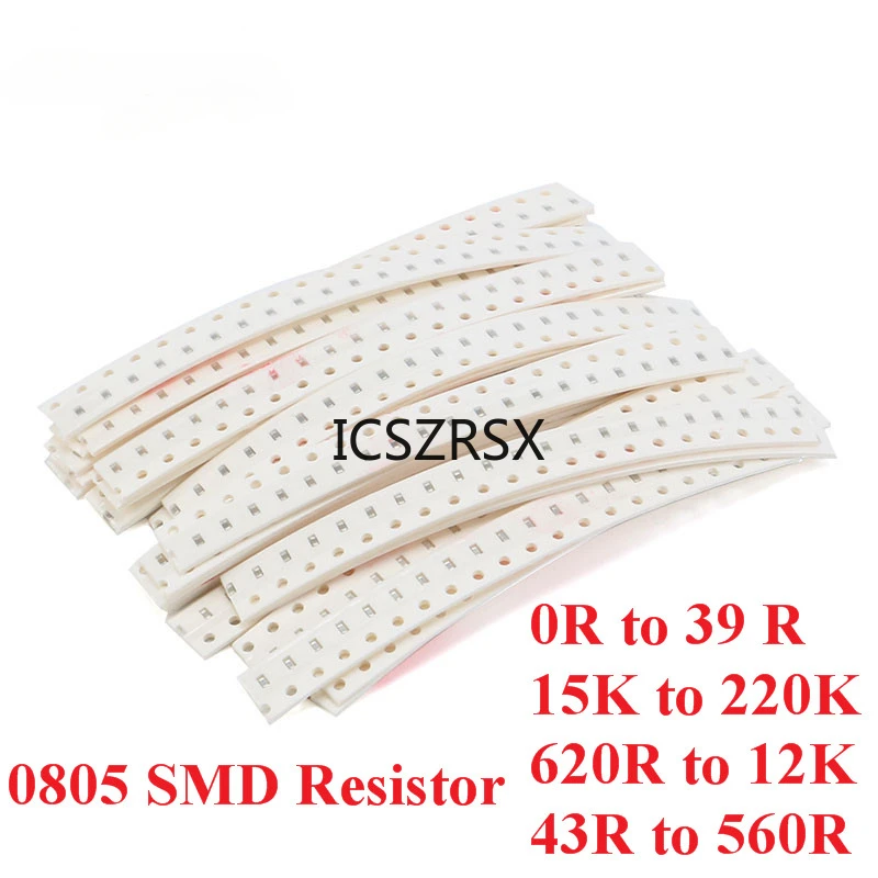 

500pcs 0805 SMD Resistors Kit Assorted Kit 5% Sample Bag DIY Kit Electronic Component 25 Values*20pcs