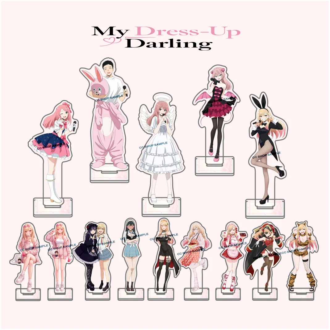 Anime My Dress-Up Darling Season Kitagawa Marin Acrylic Stand Keychain Action Figure Multiple Styles Desktop Stand Model Gift