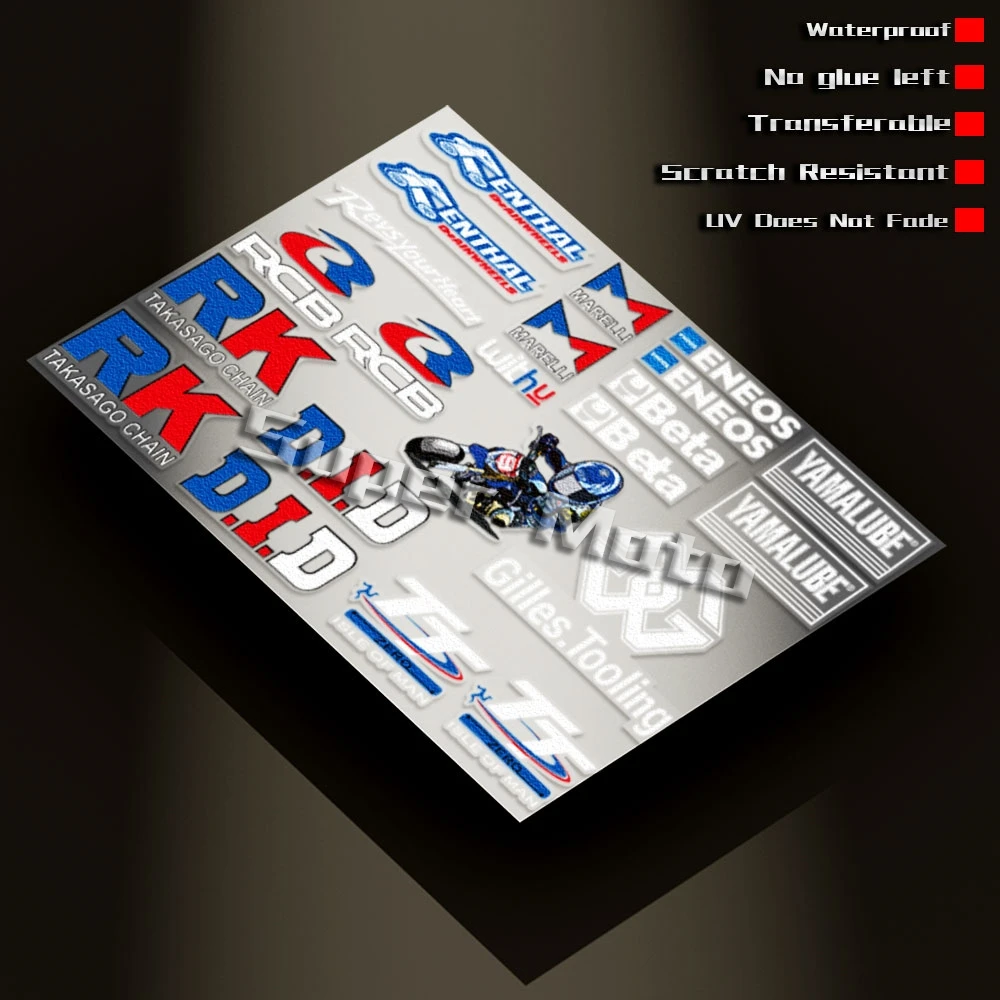 

УФ-наклейки для мотоцикла, обтекатель для мотокросса, стереоскопическая наклейка на шлем, аксессуары для R6 R3 FZ6 R1 MT 07 MT 09 XJ6 yzf r125