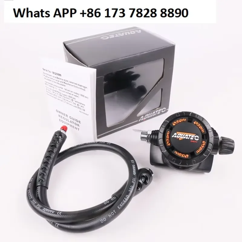 AQUATEC Import RG-3100S Adjustable Diving Secondary Head Respiratory Regulator for Scuba Diving Equipment