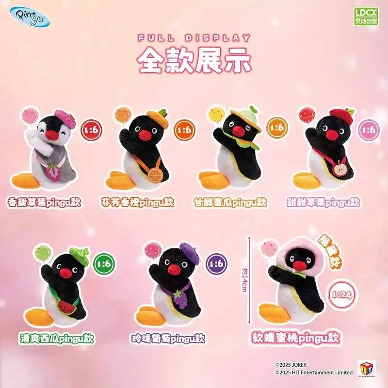 New In Stock Lollipop Velvet Pingu Fruit Paradise Series Blind Box Kawaii Pendant Desktop Decoration Girl Birthday Gifts