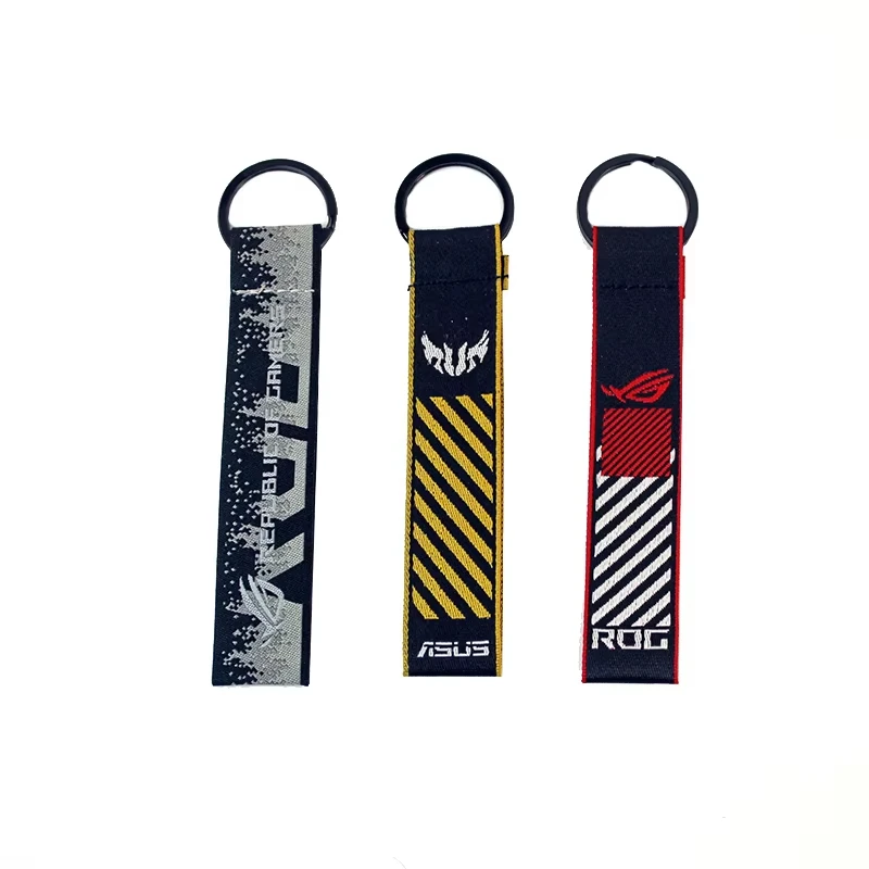 New Original ASUS Keychain Motherboard Peripheral Cartoon ROG Player Country TUF Eports Agent Woven Fabric Faith Belt Pendant
