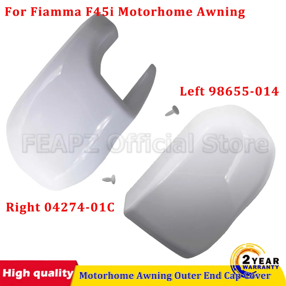 1Pc White Left 98655-014 Or Right 04274-01C For Fiamma F45i Motorhome Awning Outer End Cap Cover Polar Car Accessories