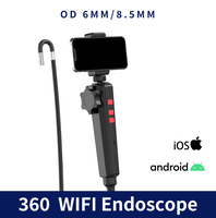 2MP 1080P 8MM 180Degree Two Way Articulate Steering WIFI Industrial Endoscope CMOS Borescope IP67 Digial Microscope Camera