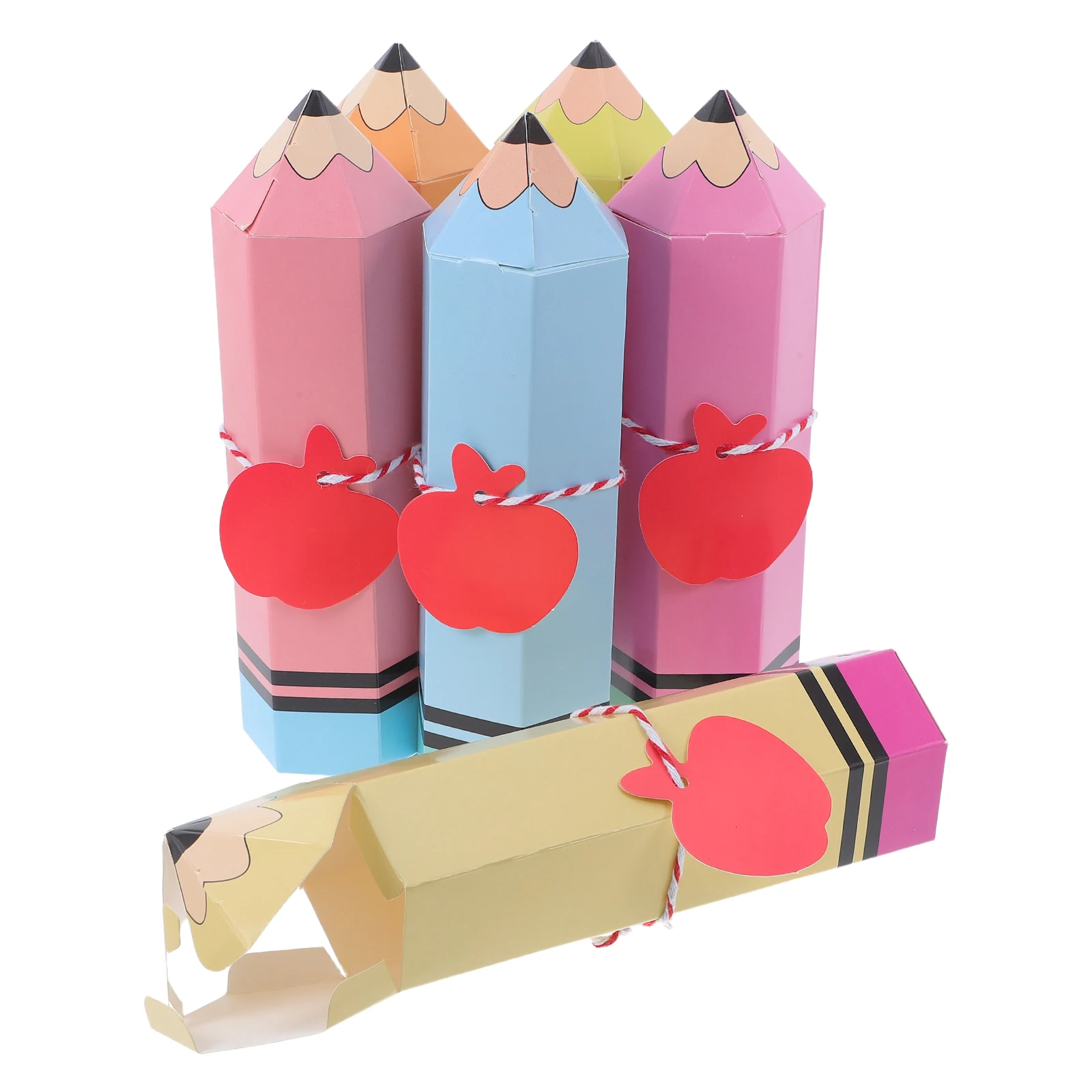 

Pencil Packaging Box 12 Sets Back to School Candy Bag Shape Goodie Bags Paper Boxes Shaped Containers Student Thickened