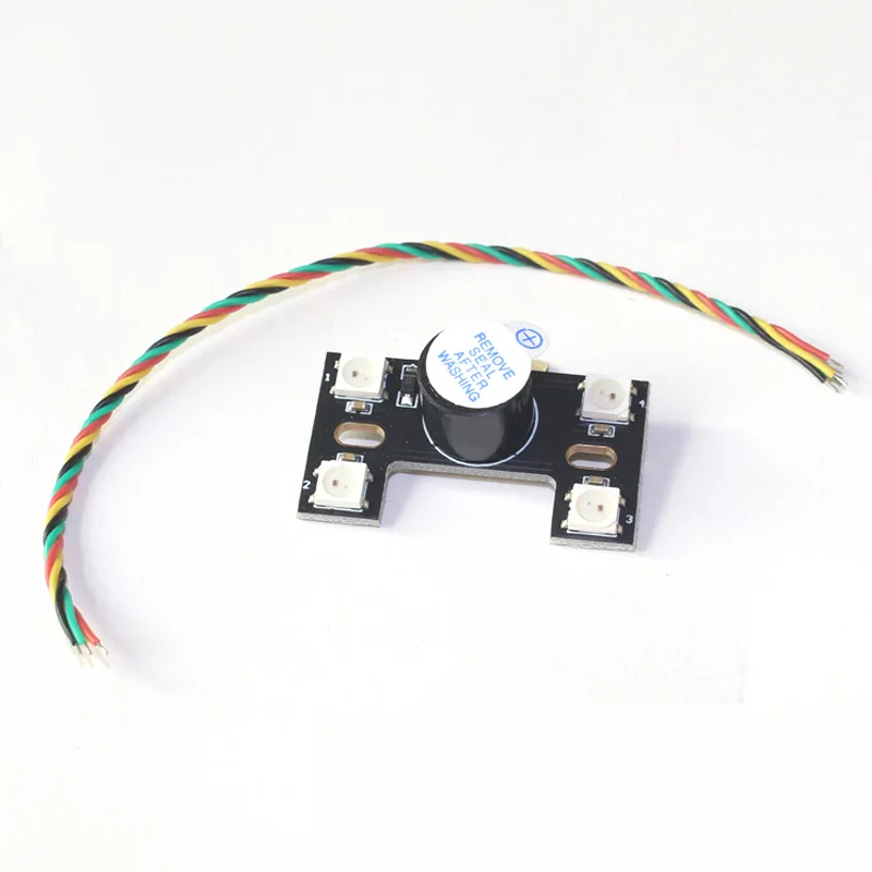 5V WS2812B LED 4 Lamp Beads H-Shaped Tail Light Integrated Board Alarm Loud Voice BB Buzzer For Multi-axis FPV Drones Parts