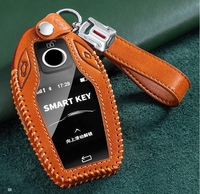 Car Leather Fob LED Display Key Case Holder Cover For BMW 5 7 Series G11 G12 G30 G31 G32 i8 i12 i15 G01 G02 G05 G07 X3 X4 X5 X7