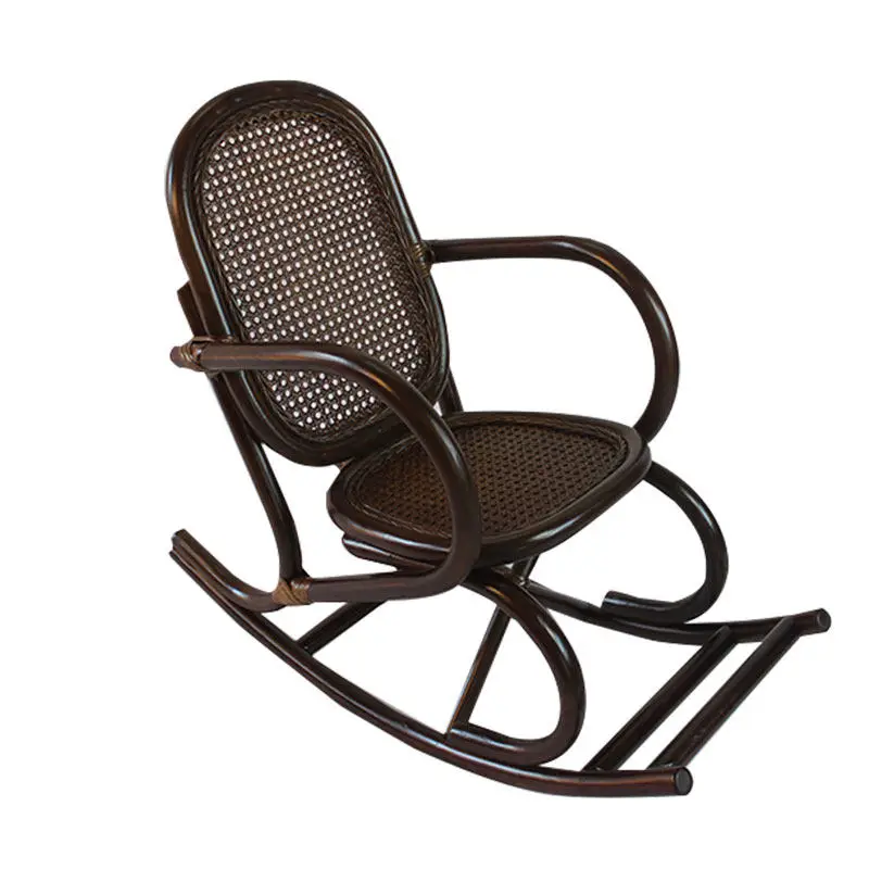 

Natural rattan Chinese simple children's rocking chair, real rattan children's fun chair
