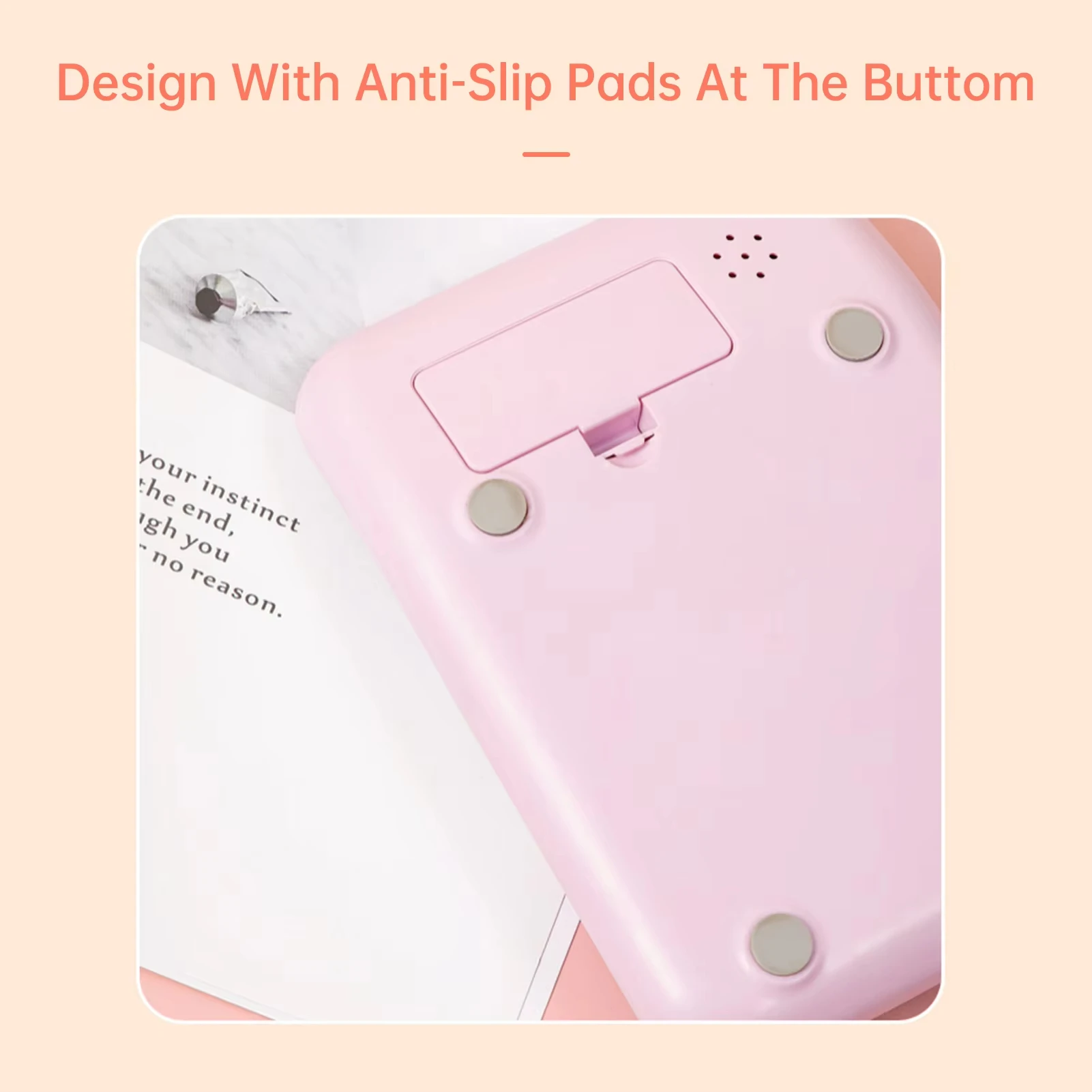 آلة حاسبة ميكانيكية مكونة من 12 رقمًا وشاشة LCD كبيرة وزر مستدير كبير وآلة حاسبة ملونة لطيفة مناسبة للمكتب والمدرسة