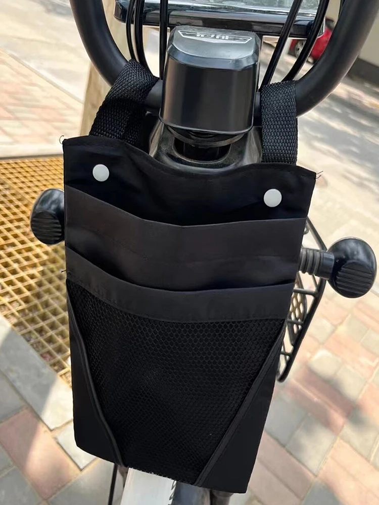 AliExpress 1pc Bicycle Storage Bag Detachable Basket Front Handle Large Capacity Pocket Bicycle Motorcycle Mobile Phone Bag Accessory