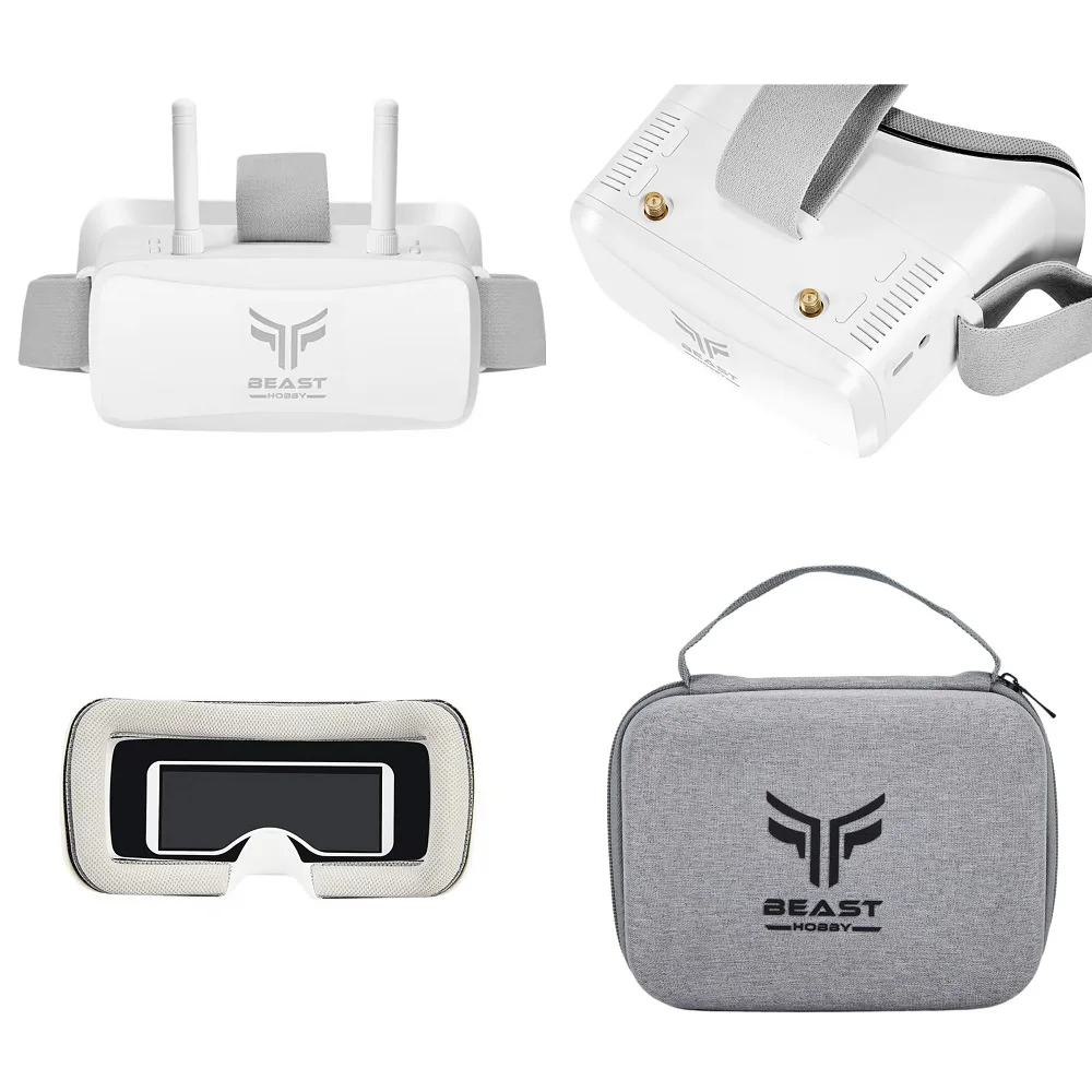 BeastHobby VR100 Focus Adjustments FPV Goggle with 5.8G 40ch Receiver 3.0 inch screen for Racing Drone Micro Whoop