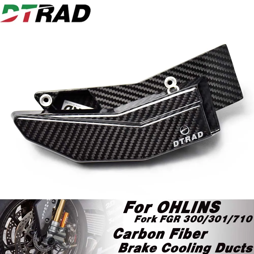 

Carbon Fiber Brake Cooling Ducts Caliper Bracket Kit For OHLINS Fork FGR 300/301/701 Front Shock Fork Damper Accessories