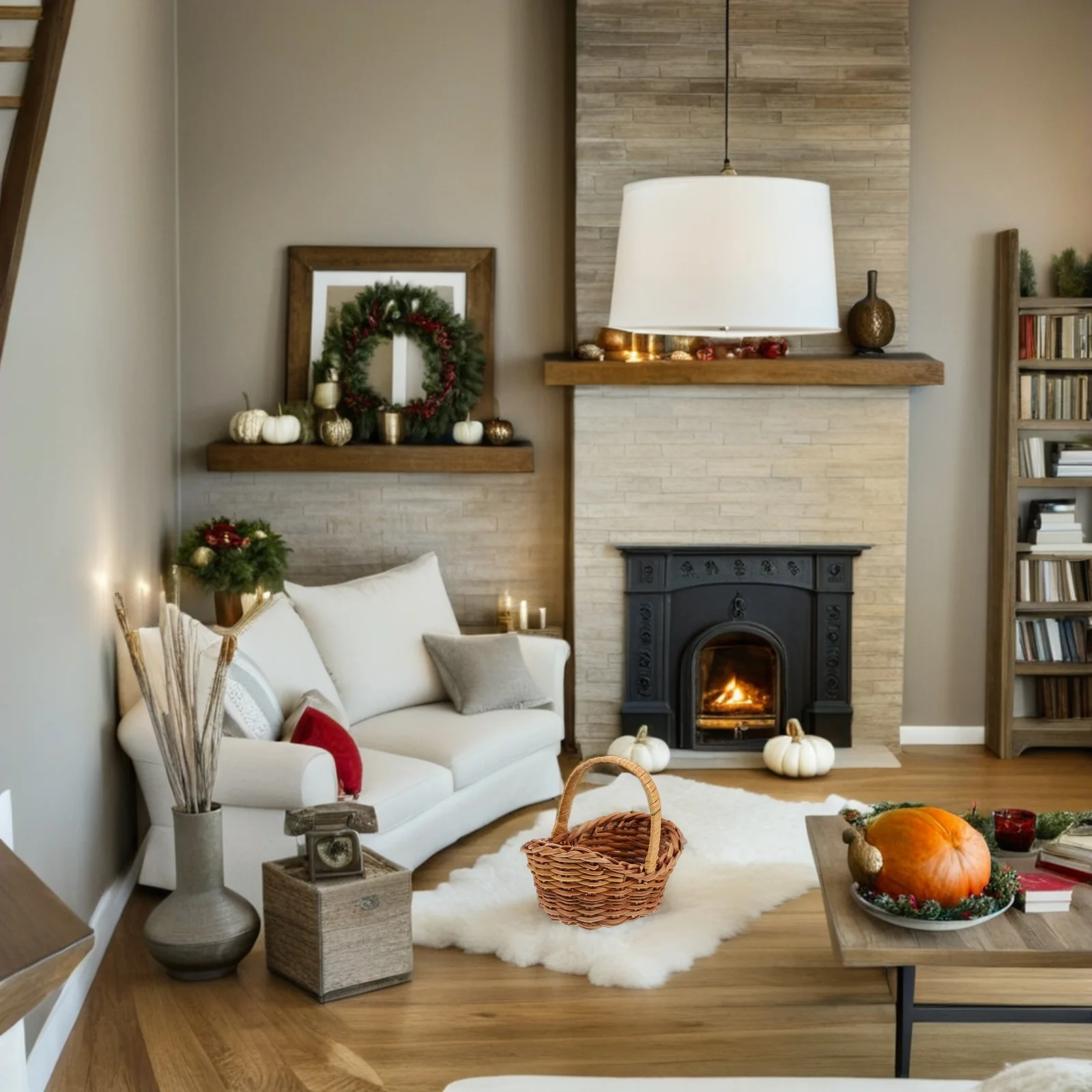 

6Pcs Mini Rattan Woven Baskets Handcrafted Small Basket with Handle for Picnic Gardening Flower Favors Mini Baskets