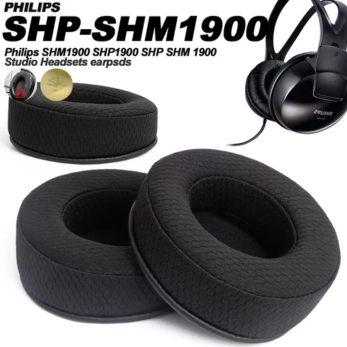 Almohadillas para auriculares Philips SHM1900 SHP1900, almohadillas de repuesto para auriculares, tela de malla, cubiertas para memoria, esponja, proteína suave