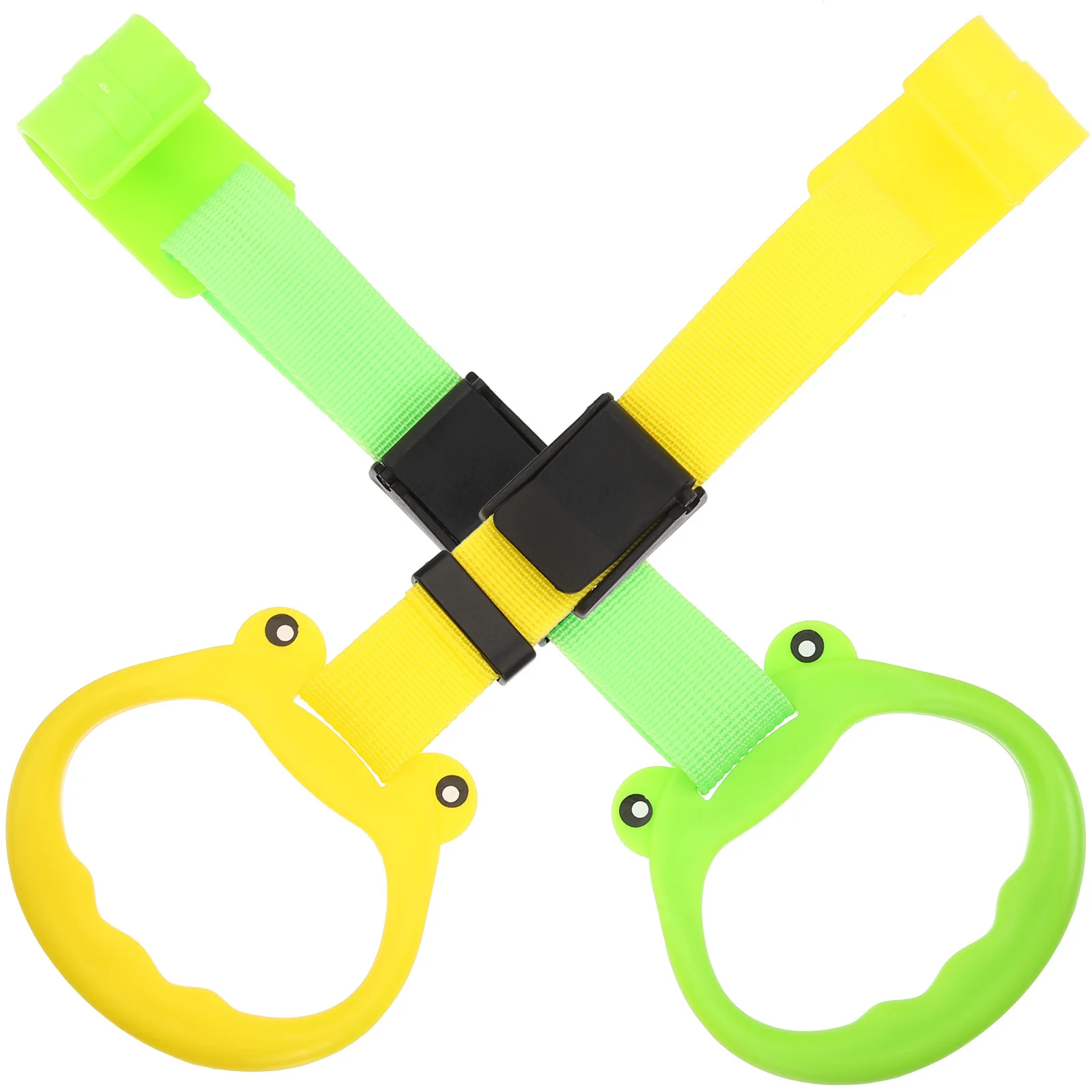 

2Pcs Nursery Pull Rings Kids Tools Smooth Surface Sturdy Design Color Cognition Improvement Aid