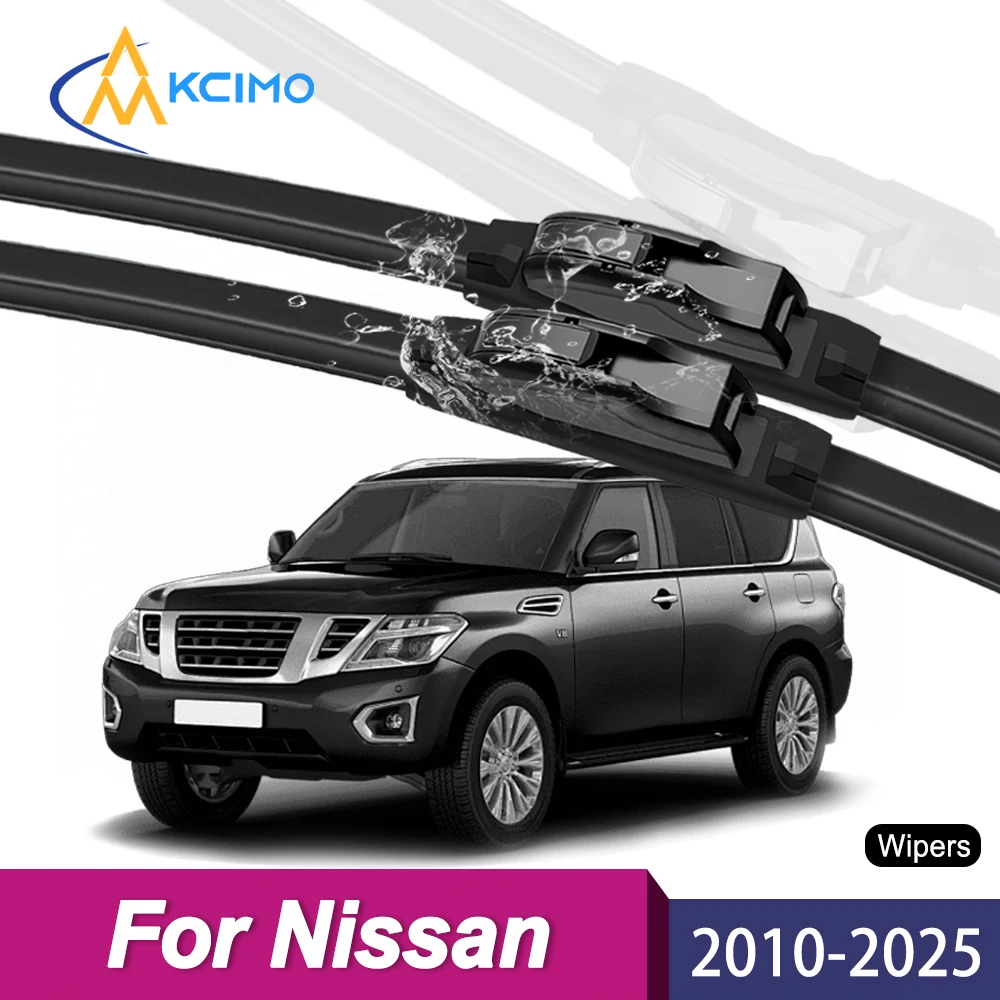 

Streak-Free Windshield Wipers for Nissan Patrol Y62 2010-2025, Quick Install All-Weather Wipers