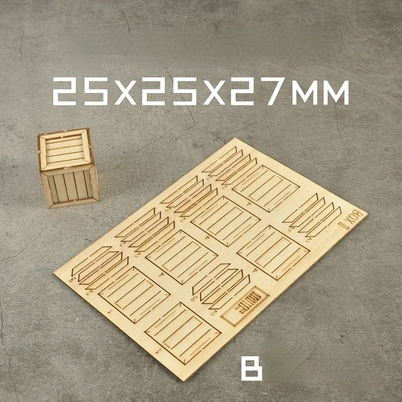 1:35 1:48 scatola di legno Kit staffa per Pallet in legno per modello militare scena scena sabbia materiali per la produzione di tavoli