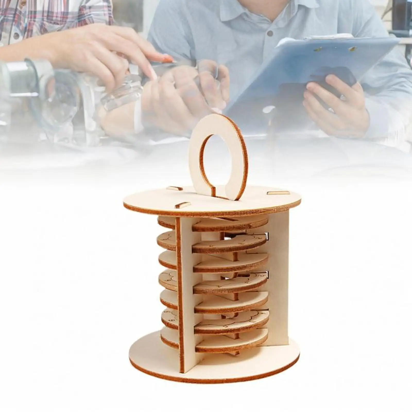 Baustein-Set aus Holz, Zahlenschloss-Modell-Set für Schule, Jungen und Mädchen