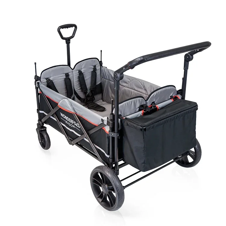 Easy to move Folding Heavy Duty Steel Beach Trolley Cart Small Folding Shopping Trolley Hand Beach Wagon