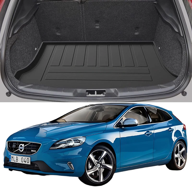 Upgrade TPE Car Rear Trunk Mats Storage Pads Cargo Tray Dustproof Waterproof Protecion Cushion For Volvo V40 2013-2019