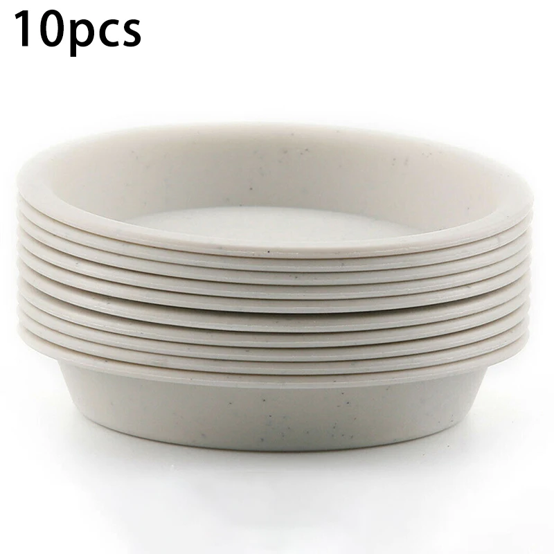 

Set of 10 Round Plant Saucer Trays Made from Eco friendly PP Stylish and Practical for Home Gardens and Offices