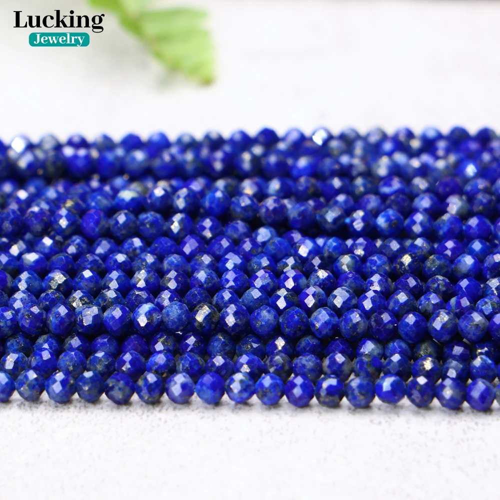 

Undyed Lapis Lazuli 2-3mm Faceted Beads for Jewelry Making Bracelet Necklace Healing Crystal Energy Crystal