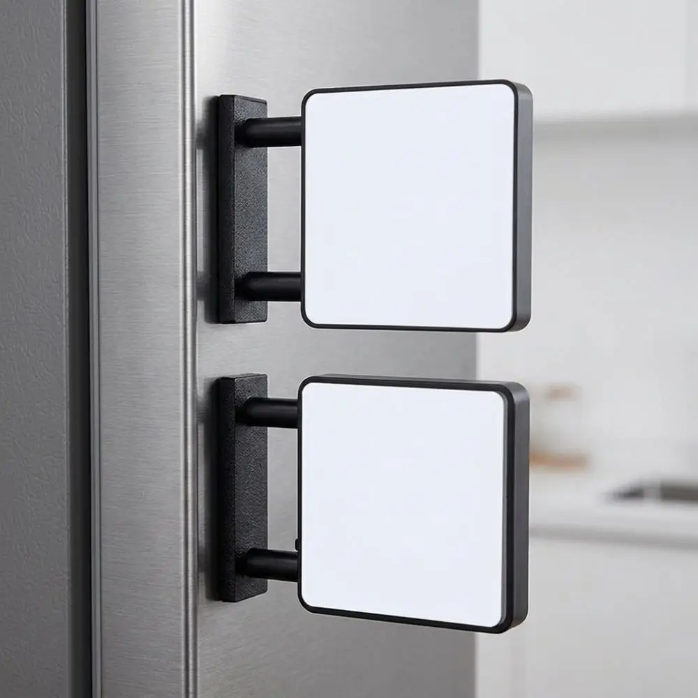Miniature LED Refrigerator Magnet Light Sign No Pattern Energy Saving DIY Glowing Fridge Magnet Magnetic Base Round Square