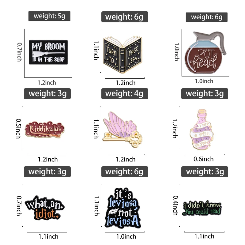 My Broom is in The Shop Brooch Enamel Pins Custom Funny Punk Brooches Accessories for Clothes Lapel Badges Backpack Jewelry Gift