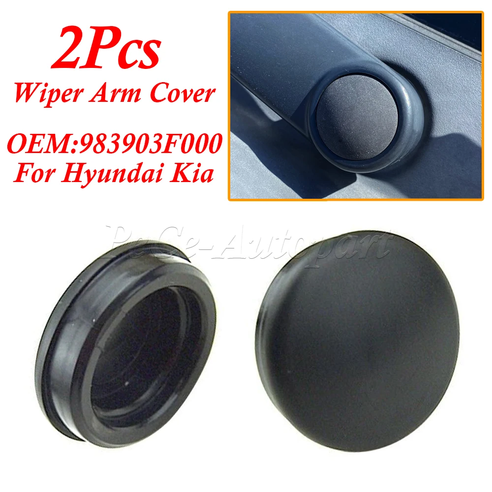 2Pcs Front Windshield Wiper Washer Arm Nut Cover Cap 983903F000 For Hyundai Accent Avante Elantra Santa Fe Sonata Verna i20 i30