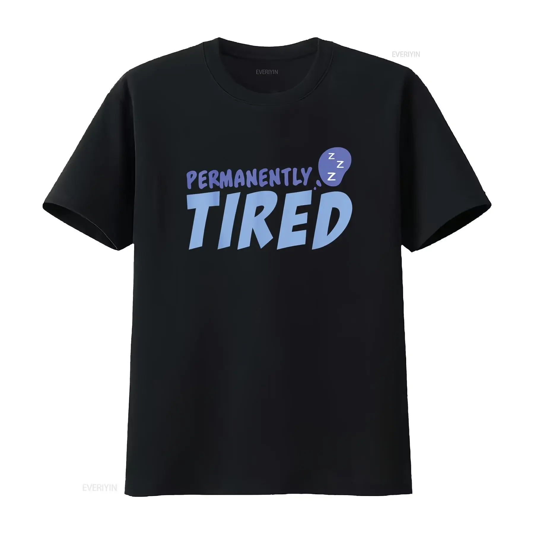 Mens Permanently Tired Humor Exhausted Workaholic Low Battery T Shirt vintage Washed Stylish Breathable Soft designer clothes