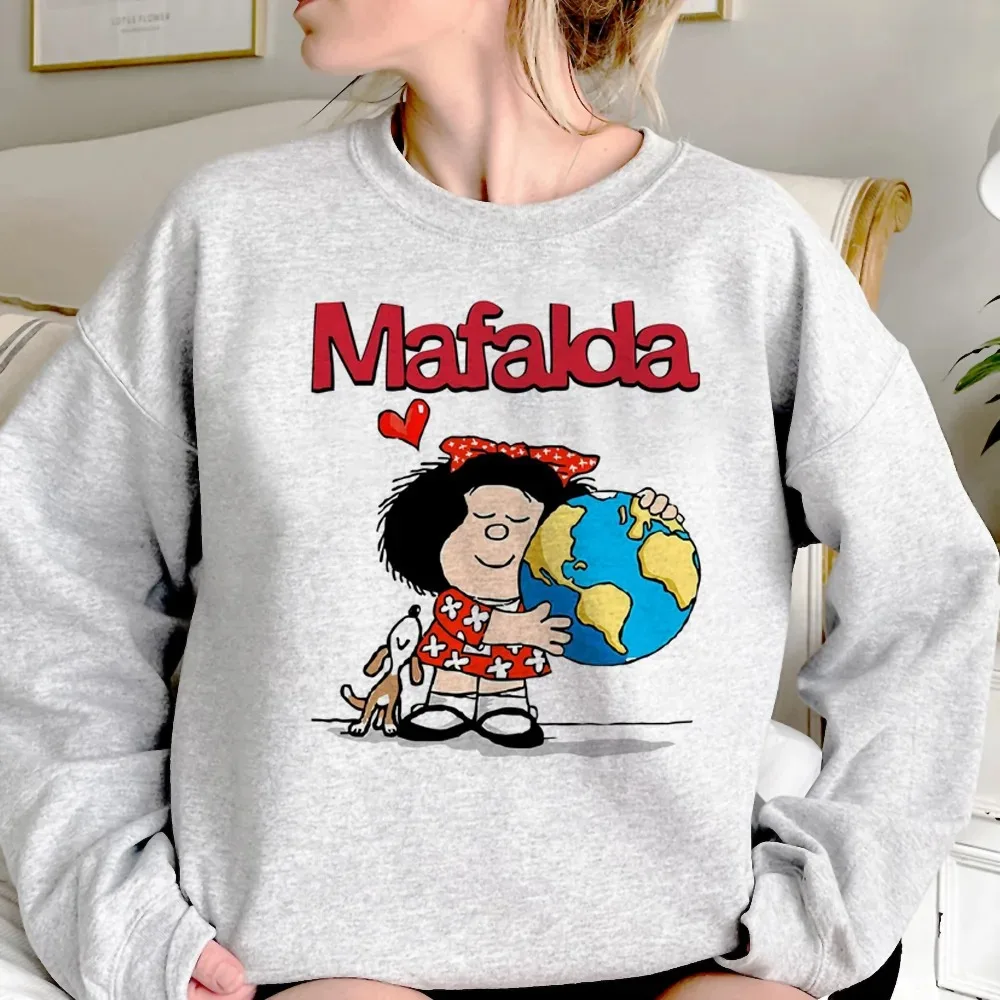 Mafalda Hoodie Women\'s Retro Aesthetic Korean Harajuku Sweater Children\'s Winter Hoodie Fashion Parent-child Street Wear