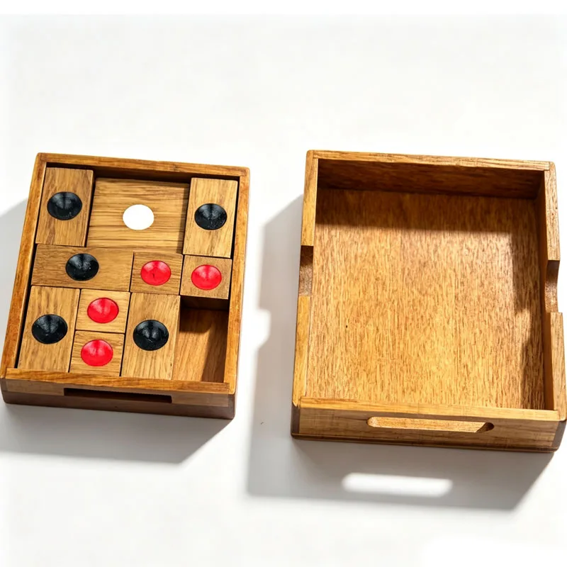 Classical HuaRongDao Puzzle Sliding Block Puzzles Wooden Brain Teasers for Adults Kids IQ Logic Training Educational Toys view 3