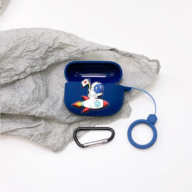 Cartoon Case For QCY ArcBuds HT07 Case Cute Anti-drop Ring Silicone Earphone Cover lovely for Qcy HT07 cover